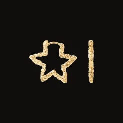 CAMILLE BRINCH STAR SPARKLY HOOPS ØRERINGE I FORGYLDT SØLV - STSPH-FG