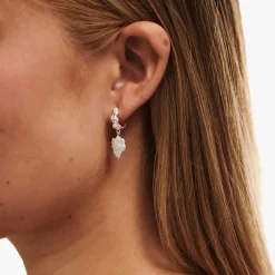 CAMILLE BRINCH STORE BLURRY LAYERS ØRERINGE SØLV - LBLAOE