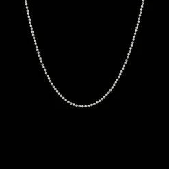 CAMILLE BRINCH TEXTURED DOTS HALSKÆDE I SØLV 45 CM - TDN-45