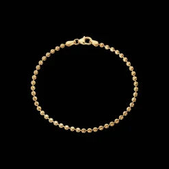 CAMILLE BRINCH TEXTURED DOTS ARMBÅND I FORGYLDT SØLV 17 CM - TDOB-FG-17