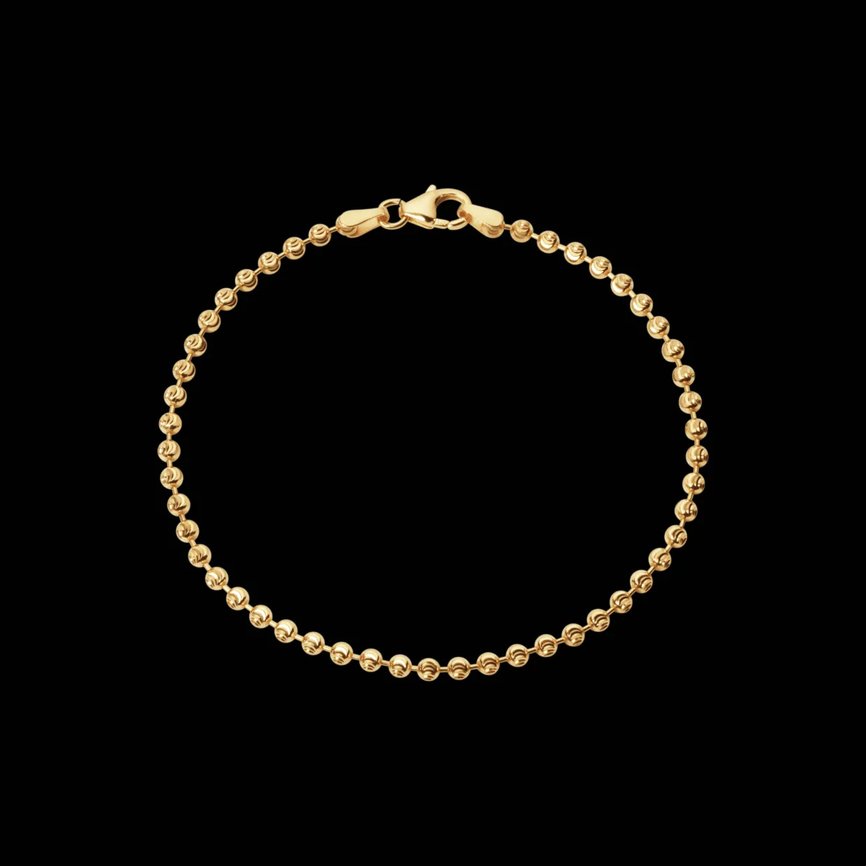 CAMILLE BRINCH TEXTURED DOTS ARMBÅND I FORGYLDT SØLV 17 CM - TDOB-FG-17