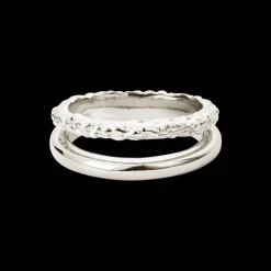 CAMILLE BRINCH TWIN ESSENTIA RING SØLV - TER