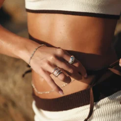 CAMILLE BRINCH TWIN ESSENTIA RING SØLV - TER