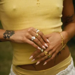 CAMILLE MELLEM CONTRAST RING FORGYLDT SØLV - MCOR-FG