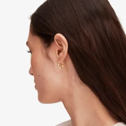 CAMILLE SMALL BUBBLY FLOW ØRERINGE FORGYLDT SØLV - SBFE-FG