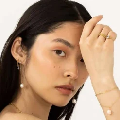 CARRÉ ARMBÅND SØLV FORGYLDT LINK - FB 4328 16+1,5+1,5CM