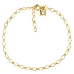 CARRÉ CHAIN GANG ARMBÅND SØLV FORGYLDT - FB 4329 16+1,5+1,5