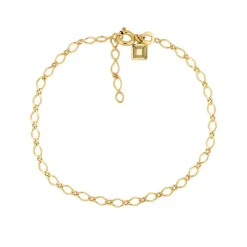 CARRÉ CHAIN GANG SØLV FORGYLDT ARMBÅND - FB 4329 16+1,5+1,5CM