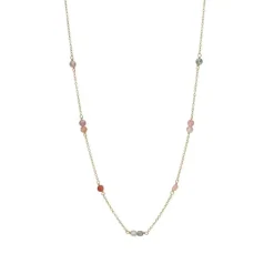 CARRÉ GEM CANDY HALSKÆDE SØLV FORGYLDT MED SPINEL - FC 4339 RS 38+2,5+2,5