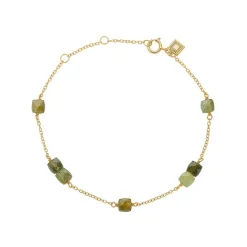 CARRÉ GEM CANDY SØLV FORGYLDT ARMBÅND MED GRANAT - FB 4343 GG 16+1,5+1,5