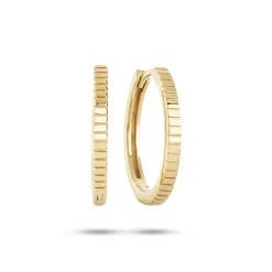 CARRÉ PINSTRIPE ØRERINGE SØLV FORGYLDT - FH 4309 2CM