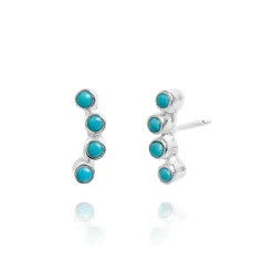 CARRE CANDY SØLV ØRERINGE TURQUISE - SS 3082 TQ