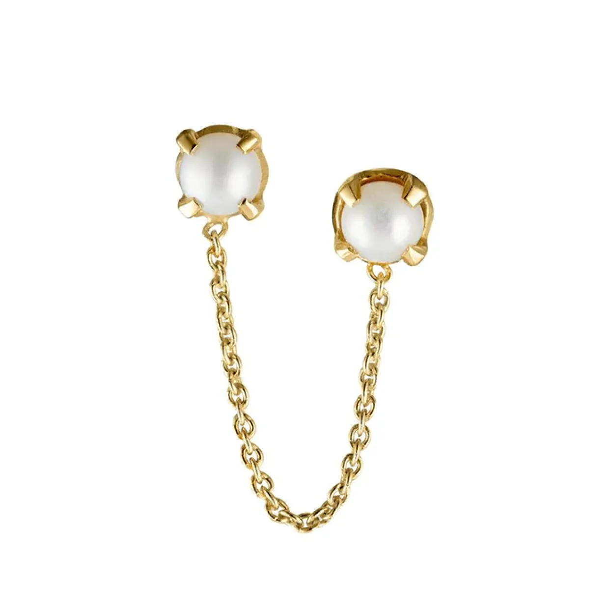 CARRE` SØLV FORGYLDT ØRERING MED MERLE - FS 4281 BIBI 1 PC