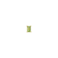 CARRE` SØLV FORGYLDT ØRERING PERIDOT - FS 4295 PE 1PC.