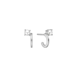 CARRE UNICORN SØLV ØRERINGE MED PERLE - SH 4417