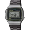 CASIO VINTAGE ILLUMINATOR STÅL SORT - A168WEHB-1AEF