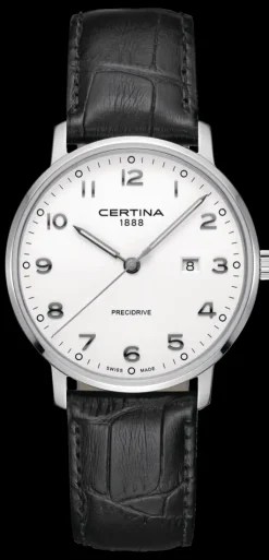CERTINA DS CAIMANO STÅL SORT REM - C0354101601200