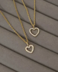 CHRISTOFFERSEN JEWELLERY HJERTE VEDHÆNG 8 KARAT GULD MED ZIRKONIA - 4500203-3