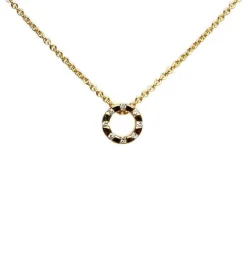 CHRISTOFFERSEN JEWELLERY HALSKÆDE 14 KARAT GULD CIRKEL MED 0,06 CARAT BRILLANTER – 2000121