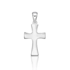 CHRISTOFFERSEN JEWELLERY VEDHÆNG KORS MASSIV SØLV 18X10 MM BUET - 4710101