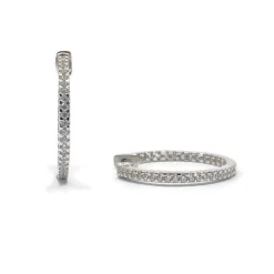 CHRISTOFFERSEN JEWELLERY SØLV CREOL MED ZIRKONIA - 3710438