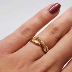 CHRISTOFFERSEN JEWELLERY RING 8 KARAT GULD MED UENDELIGHEDSTEGN - 5070008-3