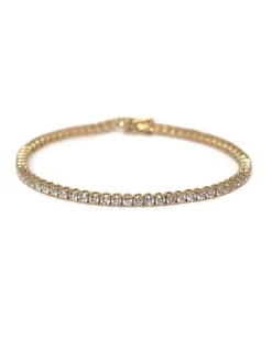 CHRISTOFFERSEN JEWELLERY TENNISARMBÅND 14 KARAT GULD MED 3,54 CARAT BRILLANTER – 9000011