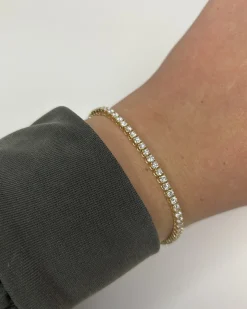 CHRISTOFFERSEN JEWELLERY TENNISARMBÅND 14 KARAT GULD MED 3,54 CARAT BRILLANTER – 9000011