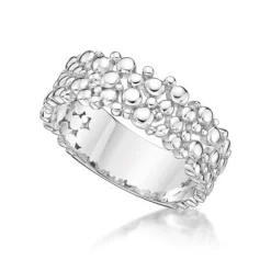 CHRISTOFFERSEN JEWELLERY SØLV RING MED PUKLER - 5011306