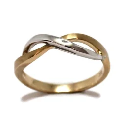 CHRISTOFFERSEN JEWELLERY RING 8 KARAT GULD OG HVIDGULD MED UENDELIGHEDSTEGN - 5070008-32