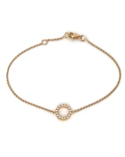 CHRISTOFFERSEN JEWELLERY ARMBÅND 14 KARAT GULD CIRKEL MED 0,13 CARAT BRILLANTER - 9000158