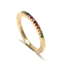 CHRISTOFFERSEN JEWELLERY RAINBOW RING 8 KARAT GULD - 5001962-3