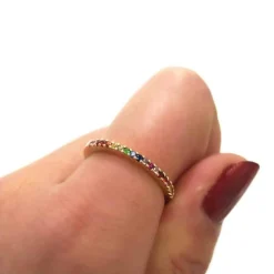 CHRISTOFFERSEN JEWELLERY RAINBOW RING 8 KARAT GULD - 5001962-3