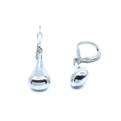 CHRISTOFFERSEN JEWELLERY ØRERINGE HÆNGER SØLV DRÅBE UDEN STEN - 3210302