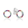 CHRISTOFFERSEN JEWELLERY CIRKEL ØRERINGE STIK SØLV RAINBOW - 3011025-6