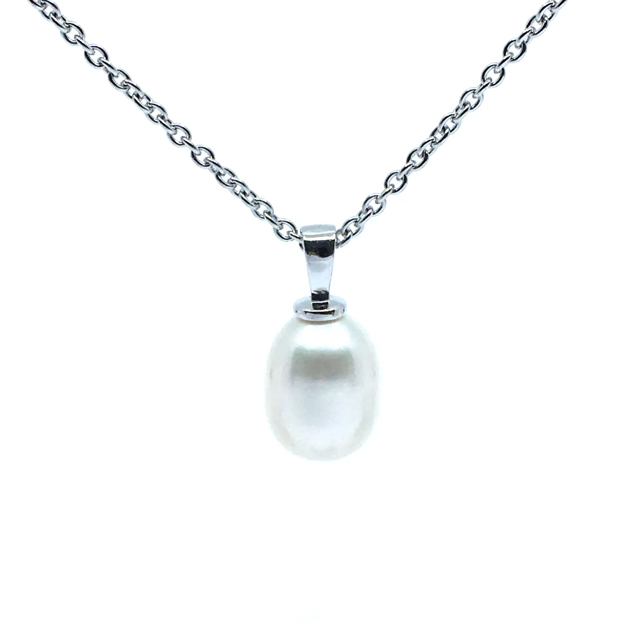 CHRISTOFFERSEN JEWELLERY HALSKÆDE SØLV MED PERLE - 4011237