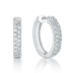CHRISTOFFERSEN JEWELLERY ØRERINGE CREOL MED ZIRKONIA - 3710263