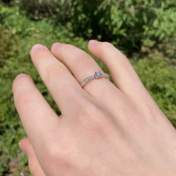 CHRISTOFFERSEN JEWELLERY RING 14 KARAT HVIDGULD MED BRILLANTER - 5001150-5