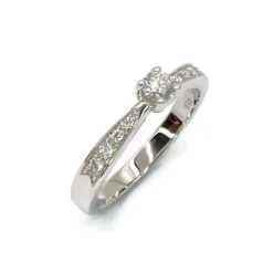 CHRISTOFFERSEN JEWELLERY RING 14 KARAT HVIDGULD MED BRILLANTER - 5001150-5