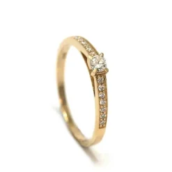 CHRISTOFFERSEN JEWELLERY RING 14 KARAT GULD MED 0,17 CARAT BRILLANTER - 5001036