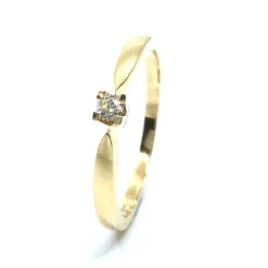 CHRISTOFFERSEN JEWELLERY EVA RING I 14 KARAT GULD MED BRILLANT - 5000792