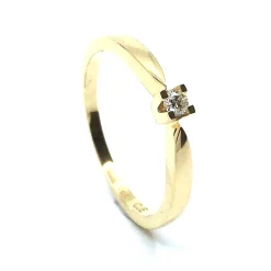 CHRISTOFFERSEN JEWELLERY EVA RING I 14 KARAT GULD MED BRILLANT - 5000792
