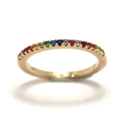 CHRISTOFFERSEN JEWELLERY RAINBOW RING 14 KARAT GULD - 5001962-77