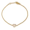 CHRISTOFFERSEN JEWELLERY ARMBÅND 14 KARAT GULD HJERTE MED 0,07 CARAT BRILLANTER - 9000152