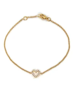 CHRISTOFFERSEN JEWELLERY ARMBÅND 14 KARAT GULD HJERTE MED 0,07 CARAT BRILLANTER - 9000152