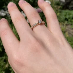 CHRISTOFFERSEN JEWELLERY RING 14 KARAT GULD MED BRILLANTER - 5000892