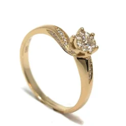 CHRISTOFFERSEN JEWELLERY RING 14 KARAT MED BRILLANTER - 5001098