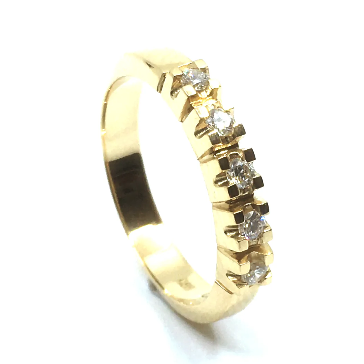 CHRISTOFFERSEN JEWELLERY ALLIANCE RING 14 KARAT GULD MED BRILLANTER - 5001005