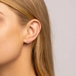 CHRISTOFFERSEN JEWELLERY ØRERINGE CIRKEL MED ZIRKONIA - 3010892