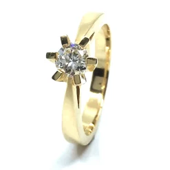 CHRISTOFFERSEN JEWELLERY CARLA RING 14 KARAT GULD MED BRILLANT 0,38 CT. W/SI - 5001108